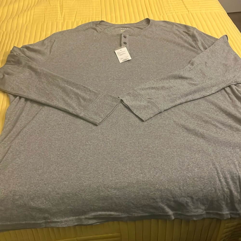 ⬇️⬇️ Apt9 Men’s Big and Tall -4XB grey sling sleeve shirt